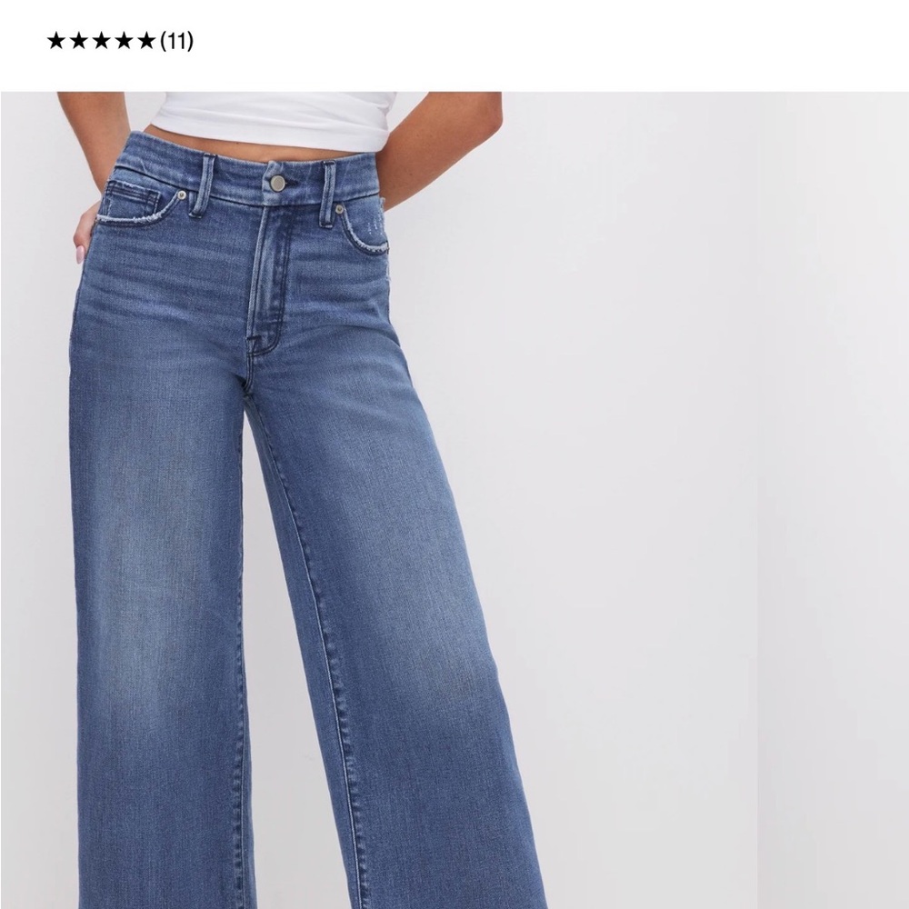 Good American Good Waist Palazzo Crop